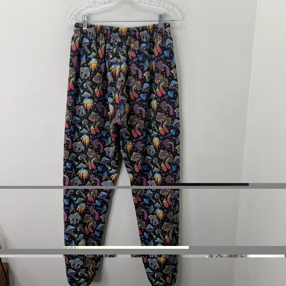 A$$holes Live Forever Sweatpants Joggers Pants Mens L AOP Psychedelic Mushrooms